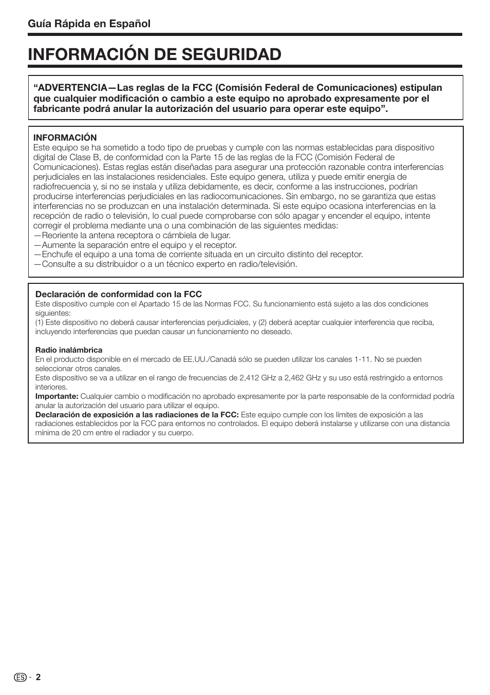 Información de seguridad | Sharp AQUOS BD-HP90U User Manual | Page 74 / 81