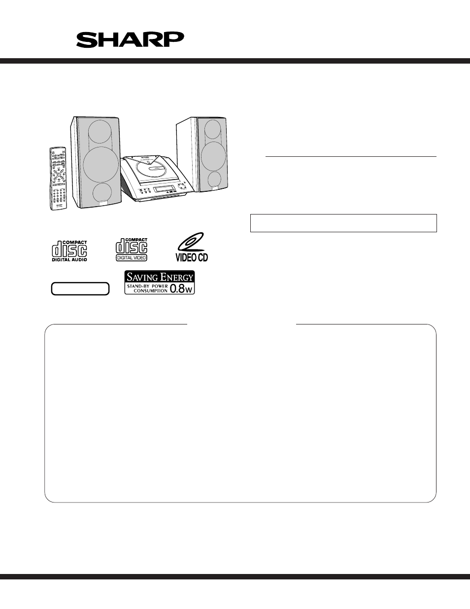 Sharp XL-3000V User Manual | 72 pages