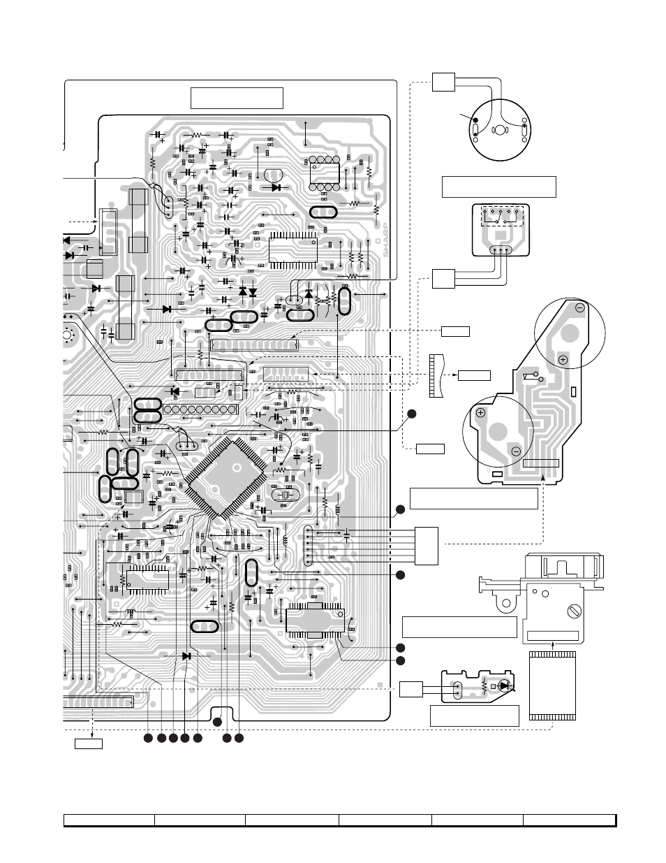 Xl-3000v, Main pwb-a1 switch pwb-a5 led pwb-a6, Cd motor pwb-c pickup unit(308) | Figure 37 wiring side of p.w.board (2/5), Ic804, Ic802, Ic801, Ic401, Ic201, Ic805 | Sharp XL-3000V User Manual | Page 37 / 72