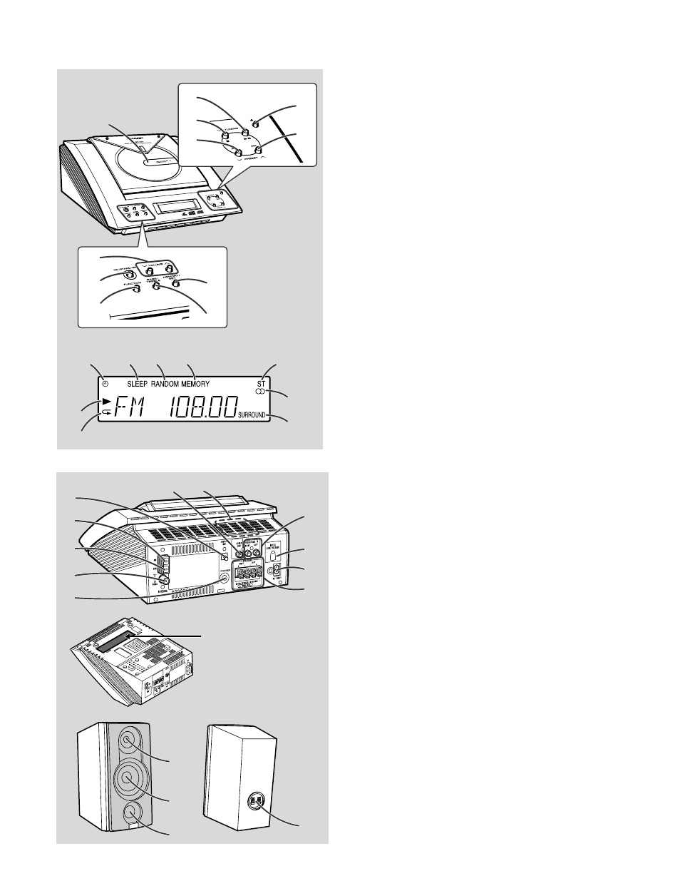 Names of parts | Sharp XL-3000V User Manual | Page 4 / 72