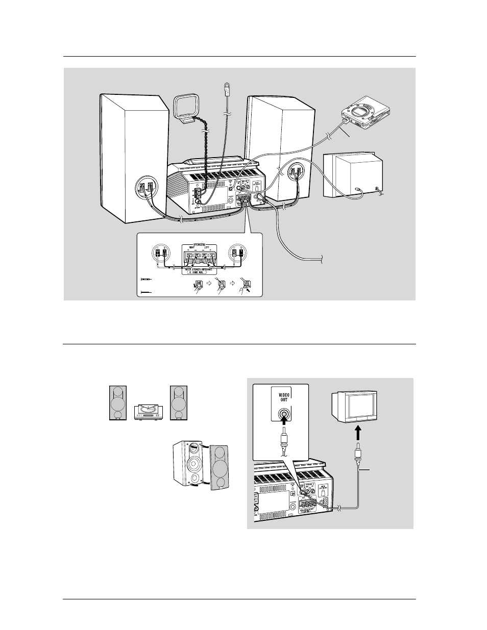 System connections, System connections (continued), Xl-3000v | Sharp XL-3000V User Manual | Page 7 / 72
