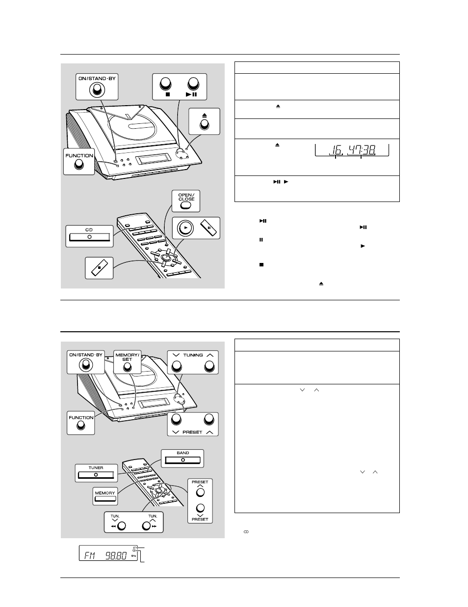 Listening to a cd, Listening to the radio, Xl-3000v | Sharp XL-3000V User Manual | Page 9 / 72