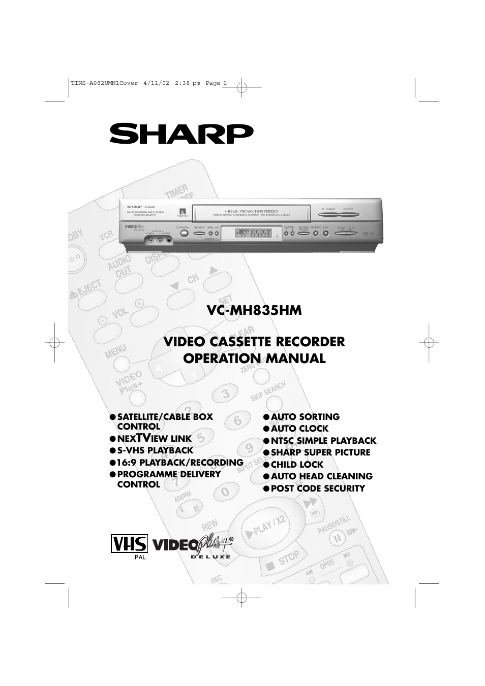 Sharp VC-MH835HM User Manual | 54 pages