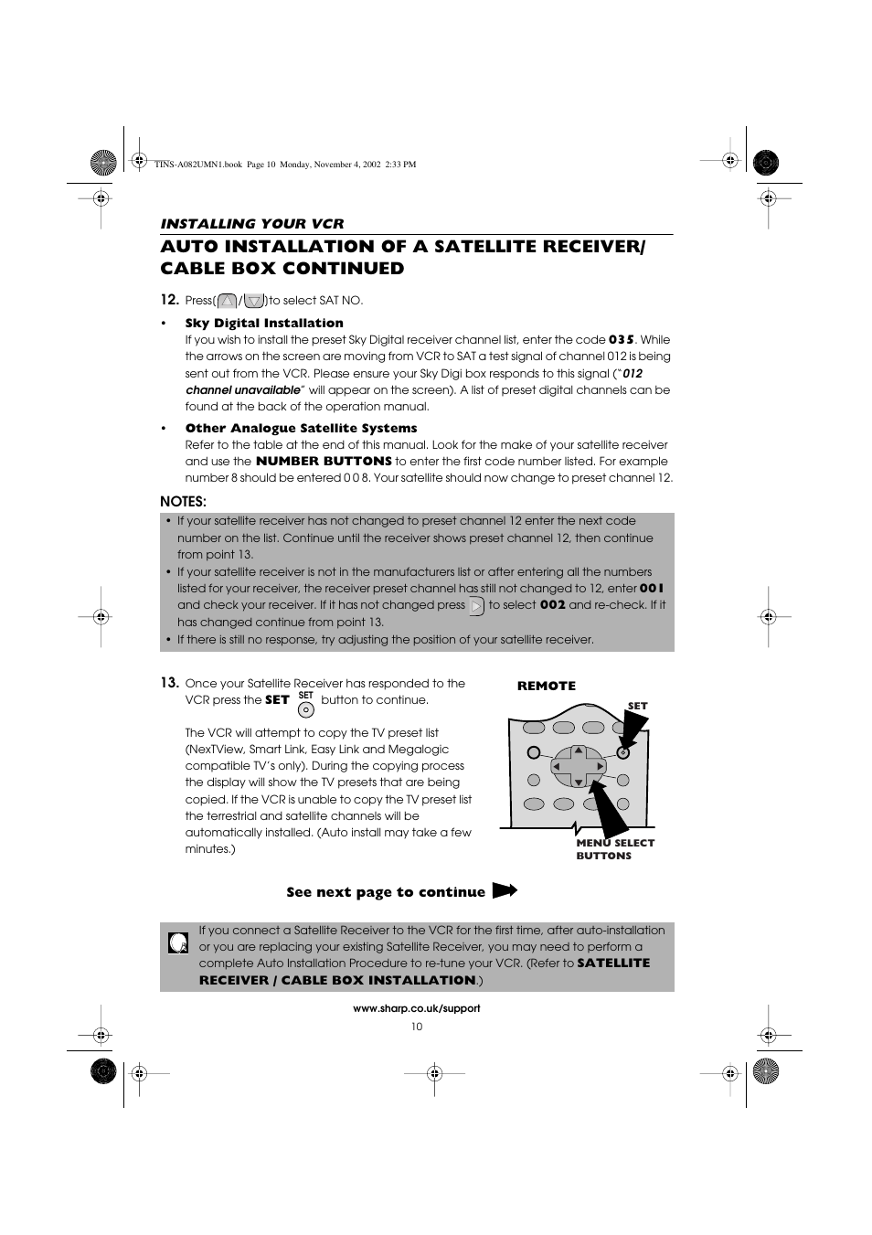 Sharp VC-MH835HM User Manual | Page 12 / 54