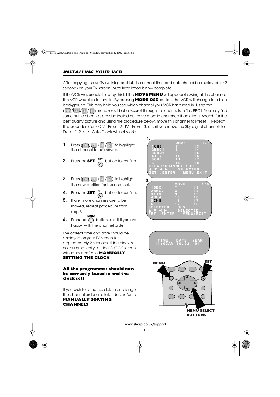 Sharp VC-MH835HM User Manual | Page 13 / 54