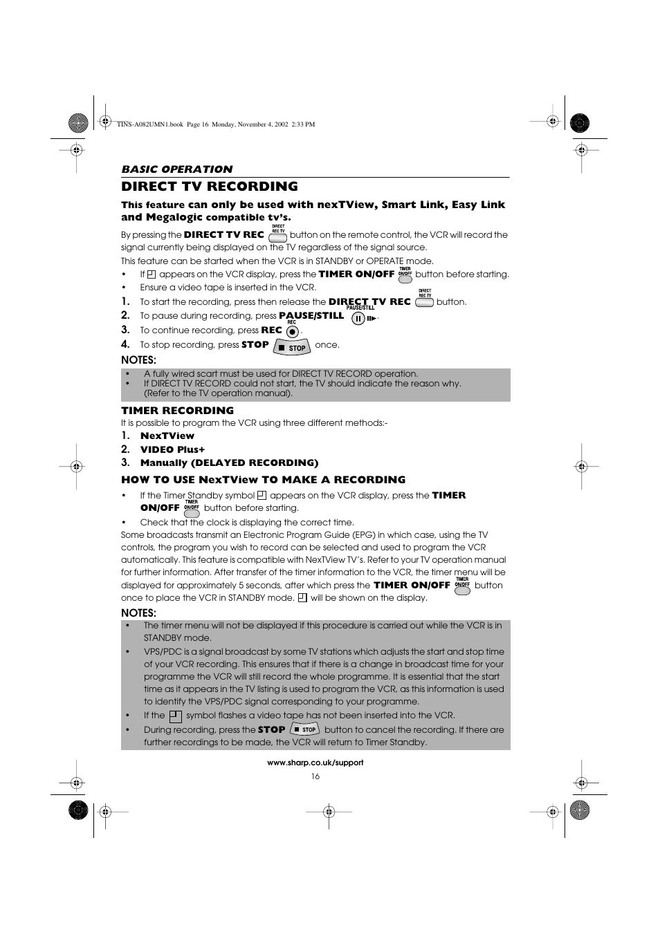 Direct tv recording | Sharp VC-MH835HM User Manual | Page 18 / 54