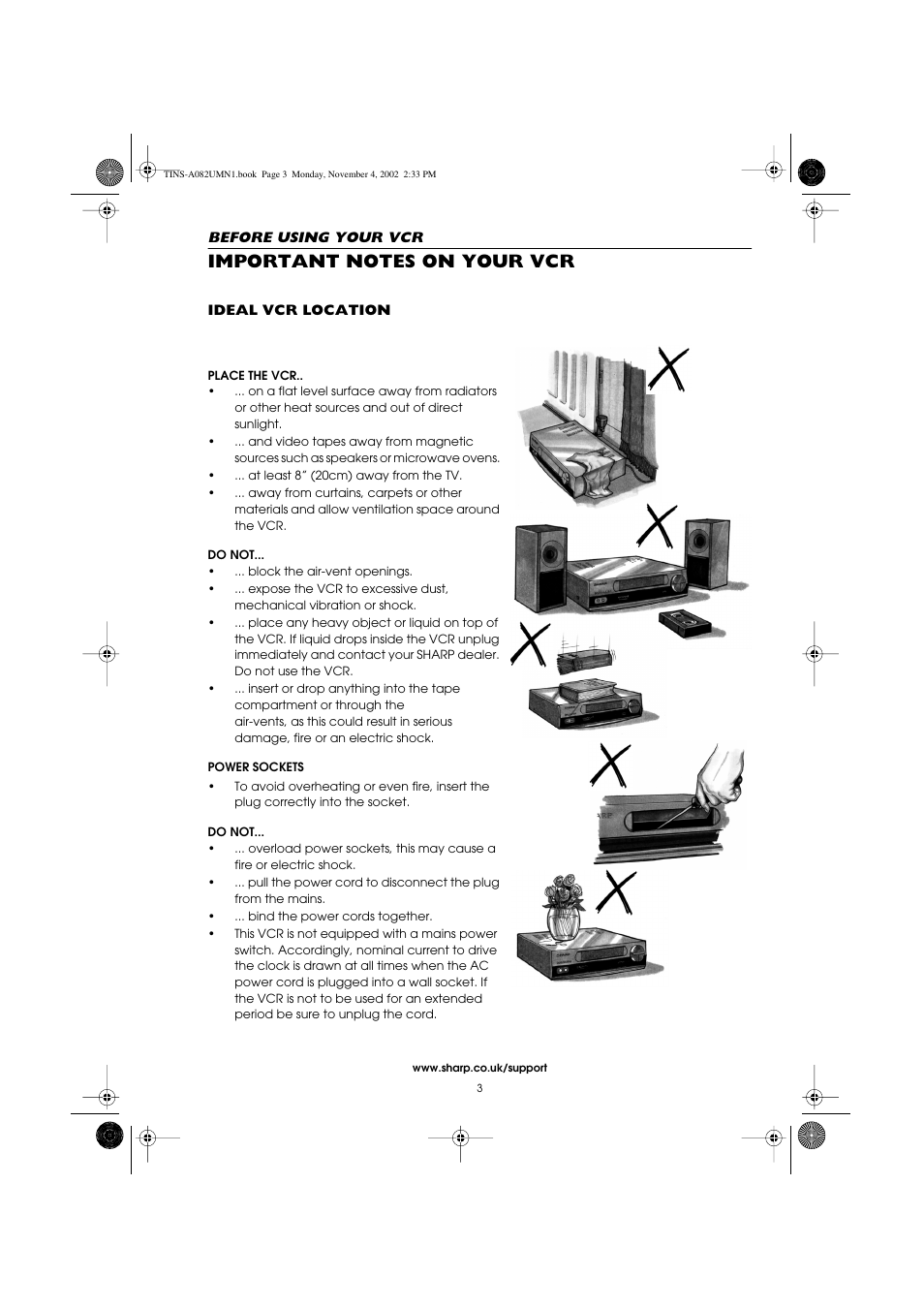 Sharp VC-MH835HM User Manual | Page 5 / 54