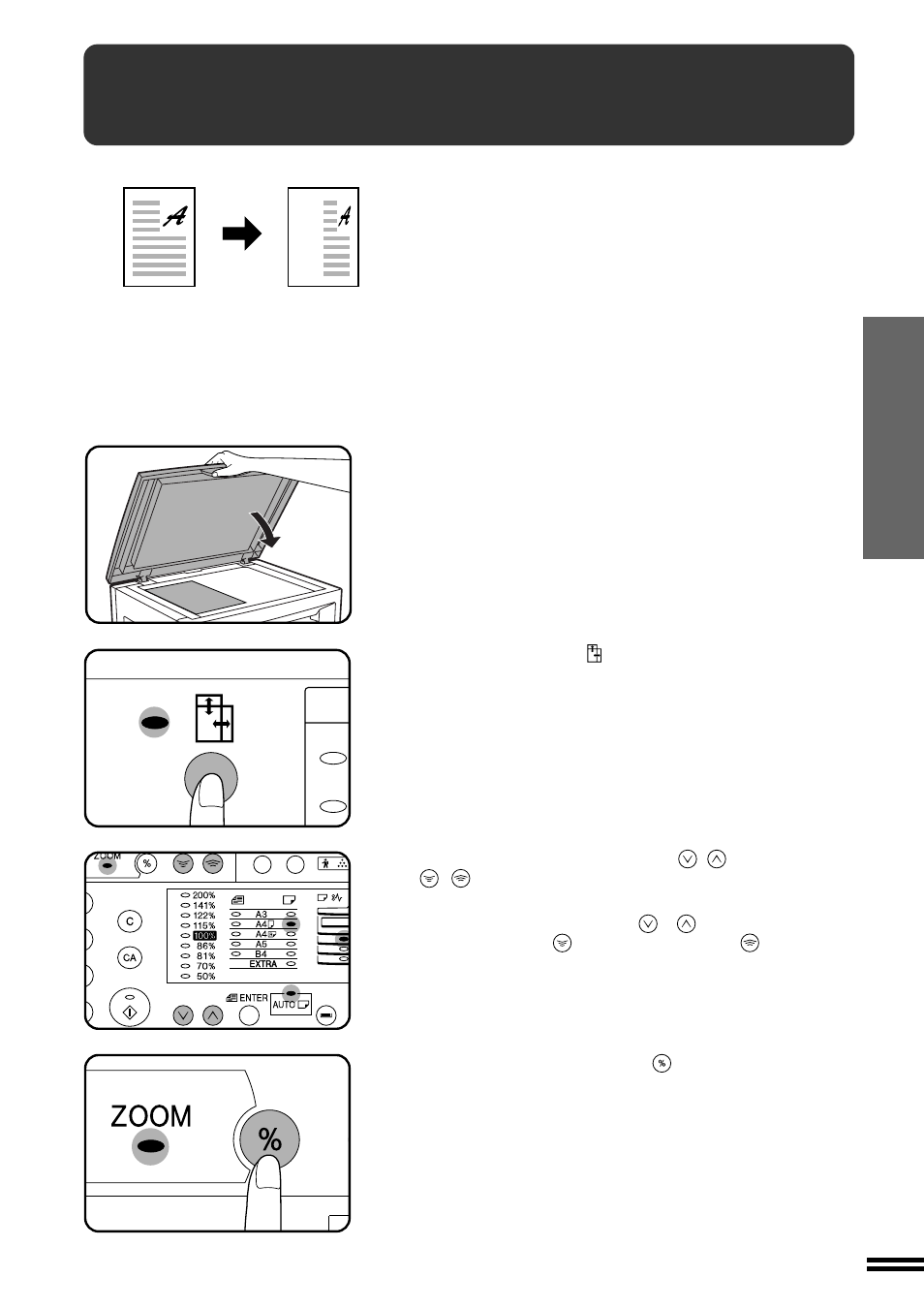 Xy zoom | Sharp AR-163 User Manual | Page 23 / 80