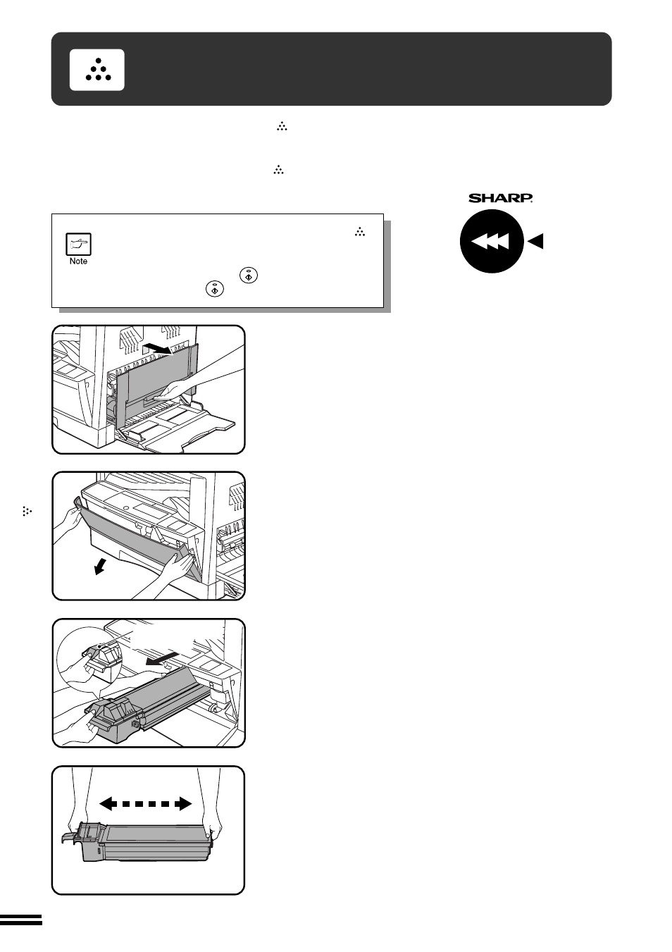 Toner cartridge replacement | Sharp AR-163 User Manual | Page 30 / 80