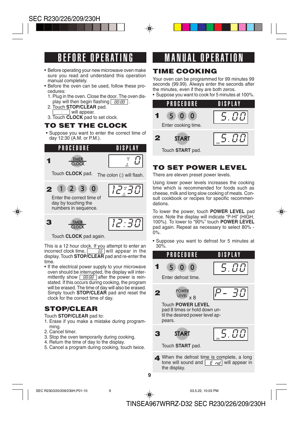 Sharp 209H User Manual | Page 11 / 24