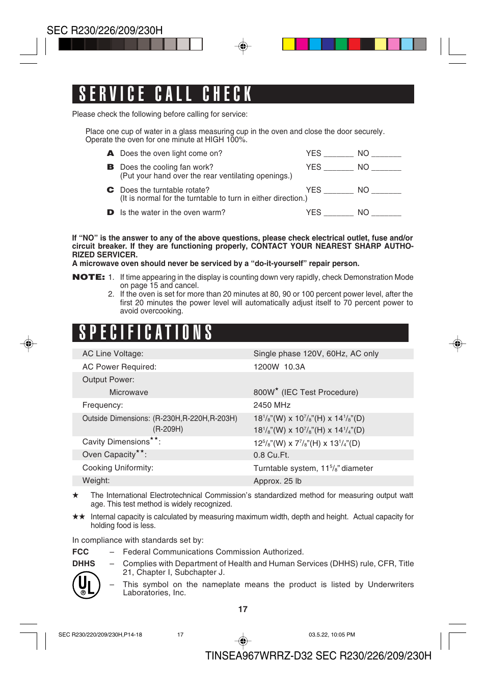 Sharp 209H User Manual | Page 19 / 24