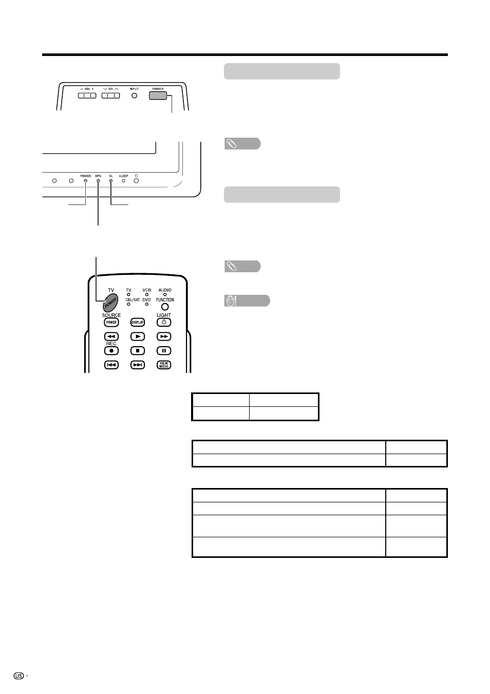 Watching tv, Turning on the power, Turning off the power | Sharp Aquos LC 45GD5U User Manual | Page 18 / 89