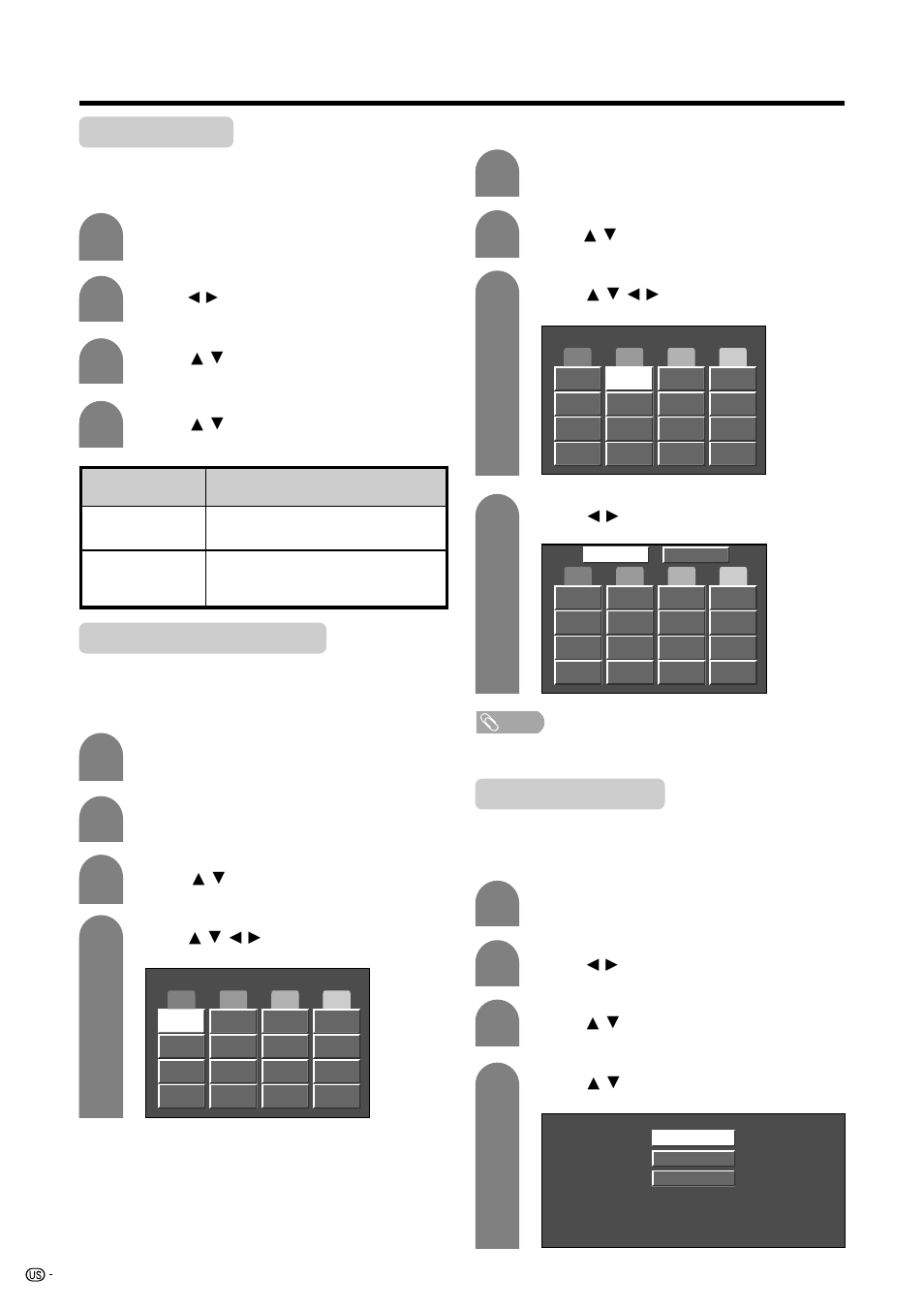 Standby mode, Favorite channel setting, Language setting | Sharp Aquos LC 45GD5U User Manual | Page 40 / 89