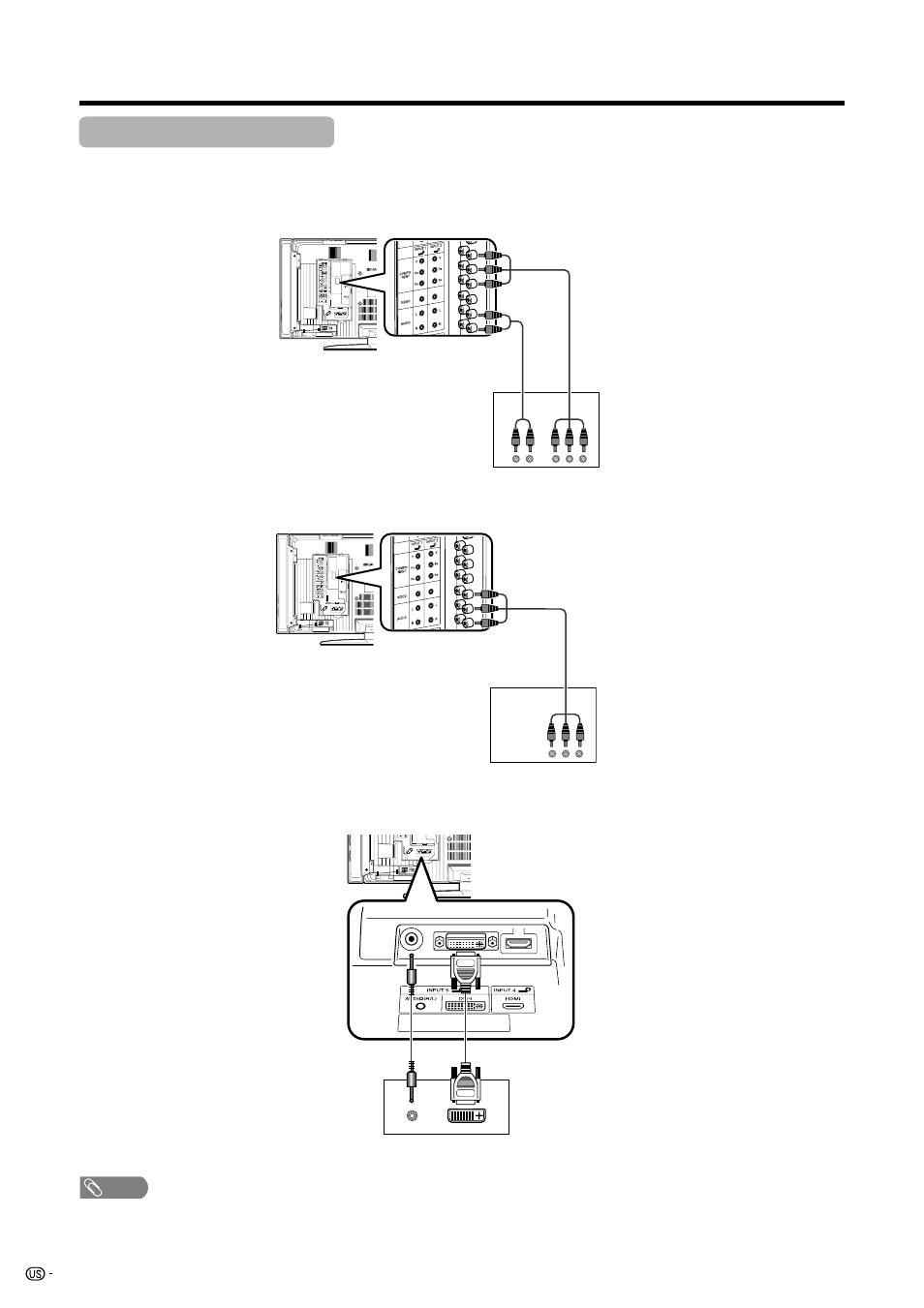 Connecting a dvd player | Sharp Aquos LC 45GD5U User Manual | Page 48 / 89