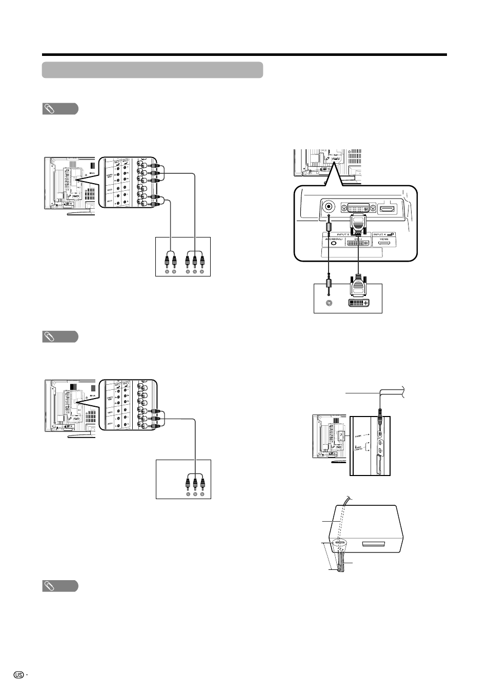 Connecting a digital tv stb (air or cable) | Sharp Aquos LC 45GD5U User Manual | Page 50 / 89