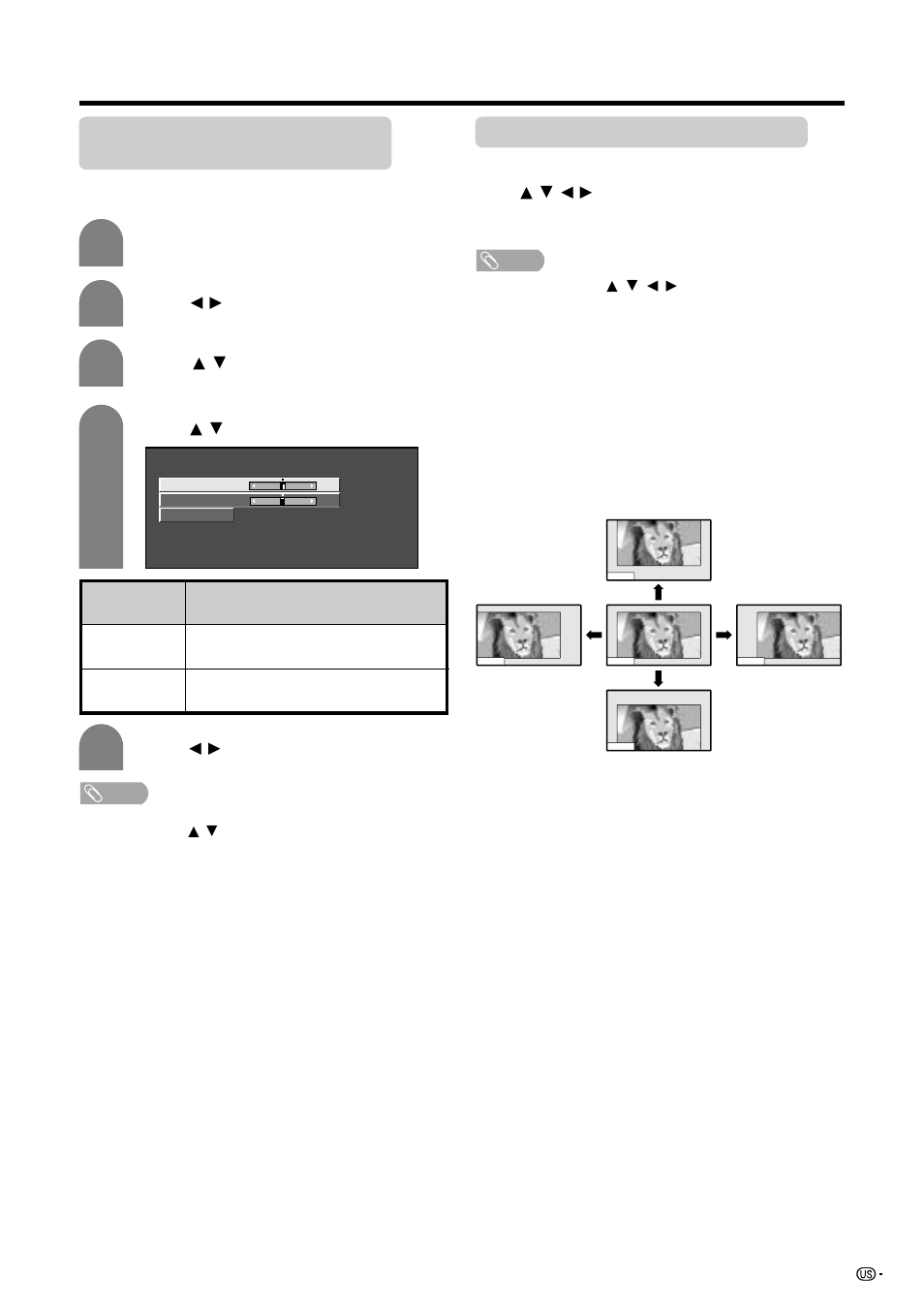 Useful adjustment settings, Image position (av input mode only), Moving the picture on the screen | Sharp Aquos LC 45GD5U User Manual | Page 59 / 89