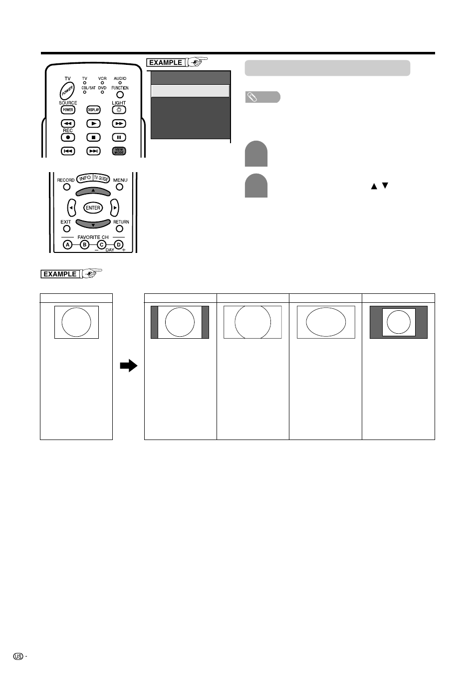 View mode (for pc input mode) | Sharp Aquos LC 45GD5U User Manual | Page 64 / 89