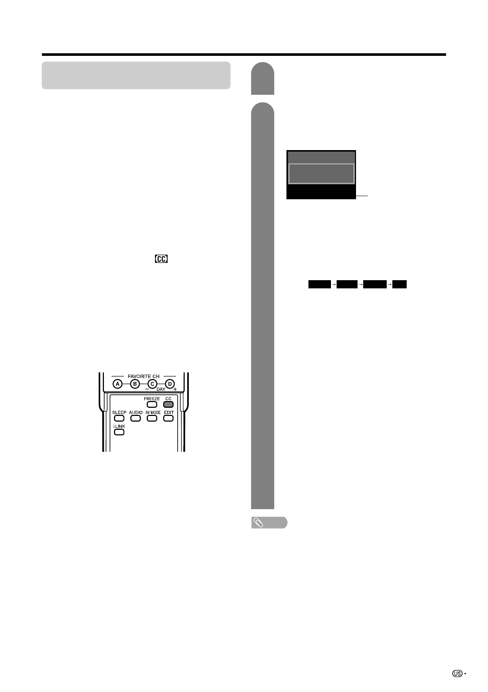 Closed captions and digital closed captions | Sharp Aquos LC 45GD5U User Manual | Page 67 / 89
