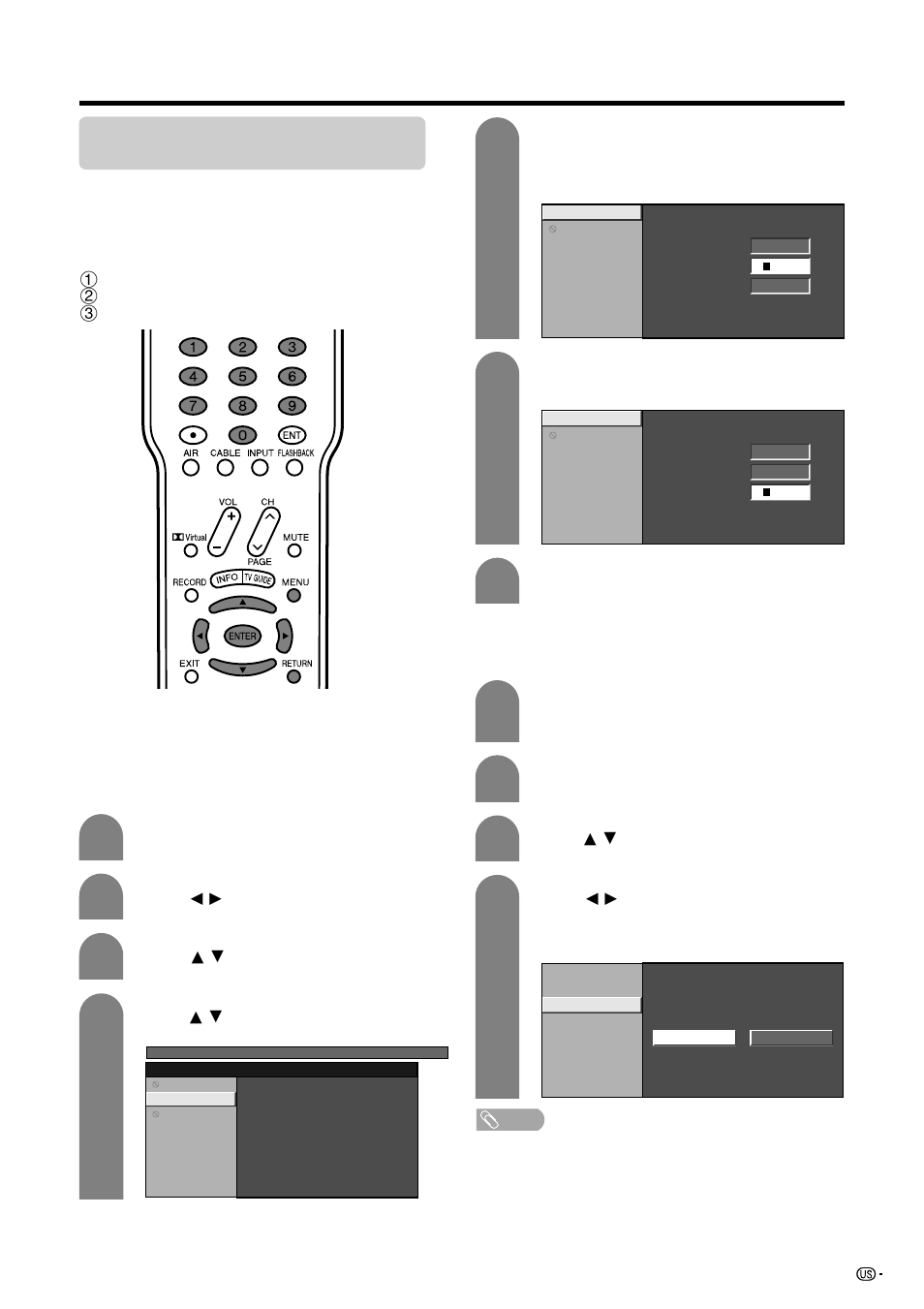 Useful adjustment settings, Setting parental control status, Setting a secret number | Sharp Aquos LC 45GD5U User Manual | Page 69 / 89