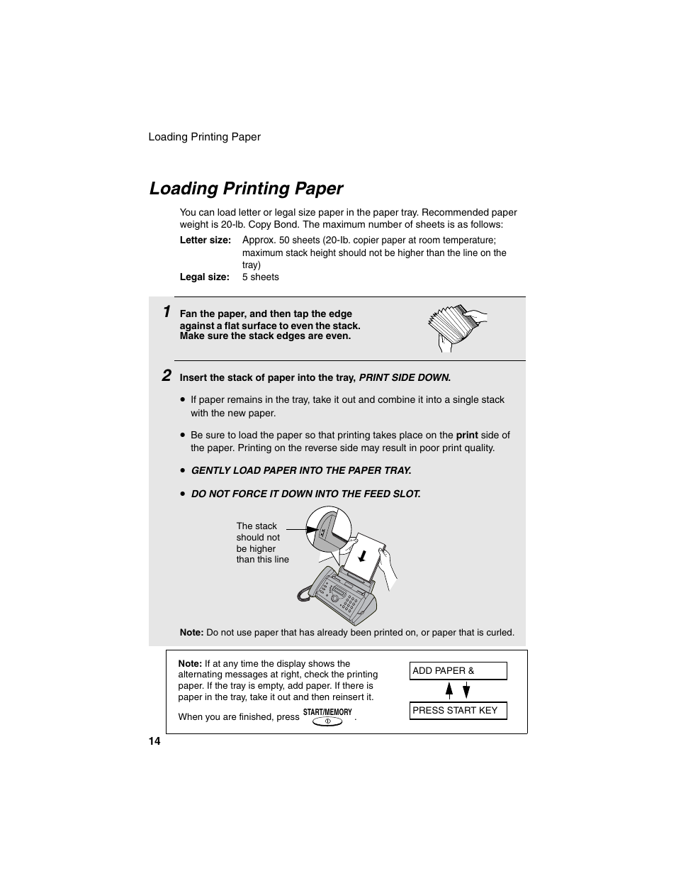 Loading printing paper | Sharp UX-P115 User Manual | Page 16 / 84