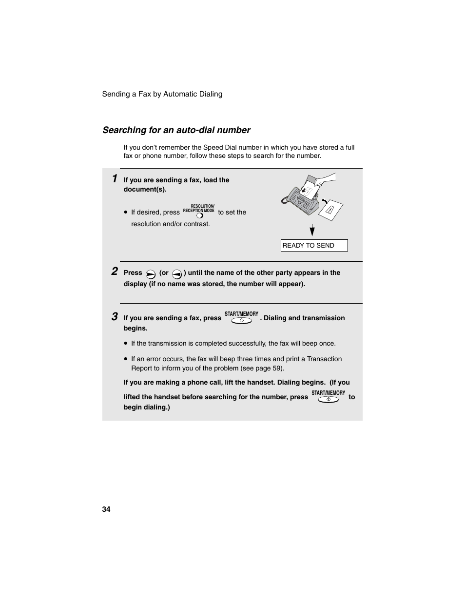 Searching for an auto-dial number | Sharp UX-P115 User Manual | Page 36 / 84