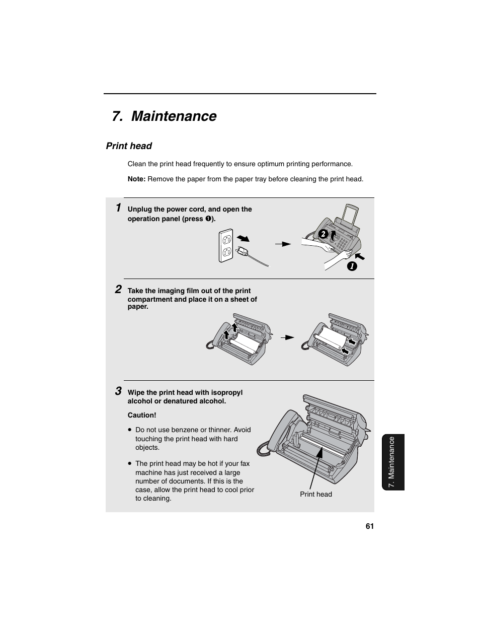 Maintenance | Sharp UX-P115 User Manual | Page 63 / 84