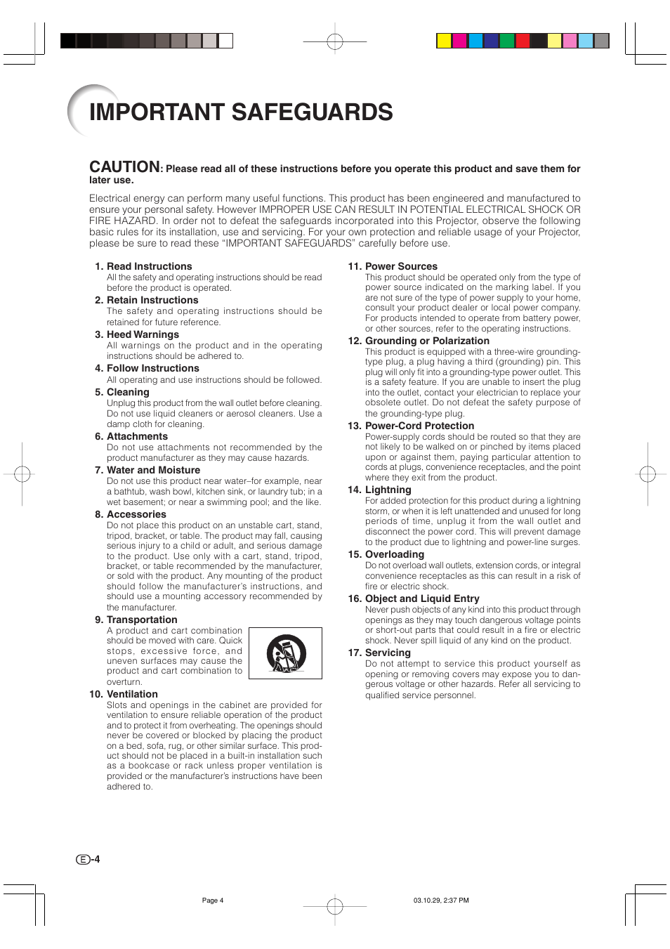 Important safeguards, Caution | Sharp DT-300 User Manual | Page 5 / 72