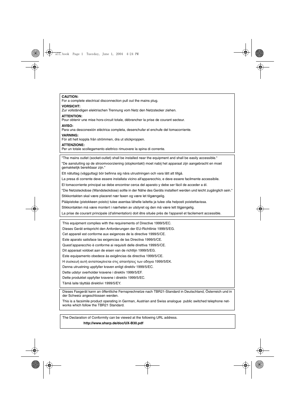 Sharp UX-B30 User Manual | Page 2 / 115