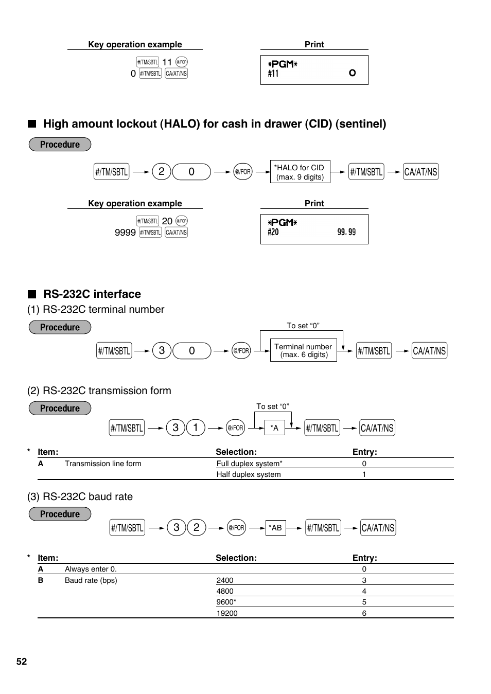 Rs-232c interface, As s 31 | Sharp Electronic Cash Register XE-A403 User Manual | Page 54 / 116