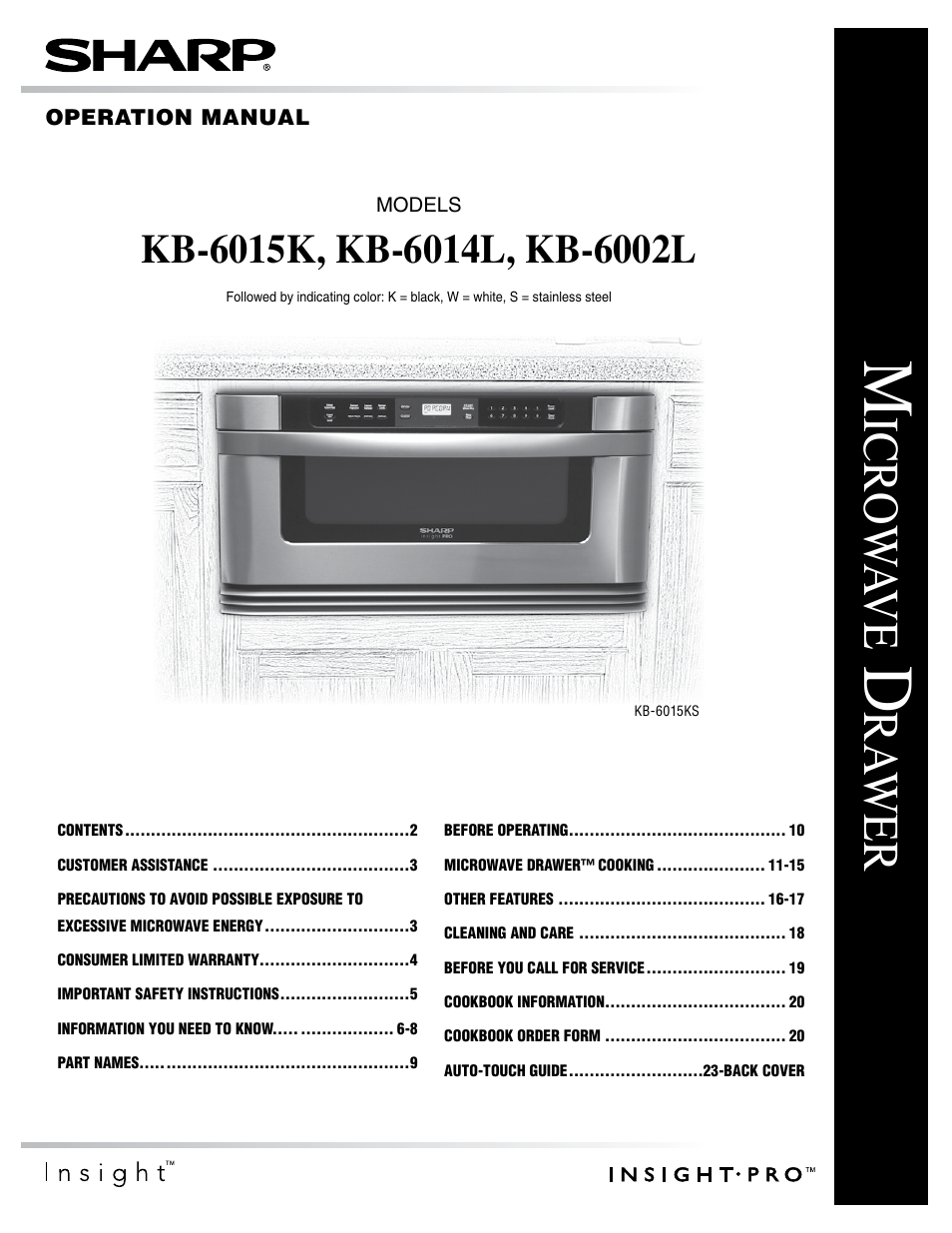 Sharp KB-6002L User Manual | 24 pages