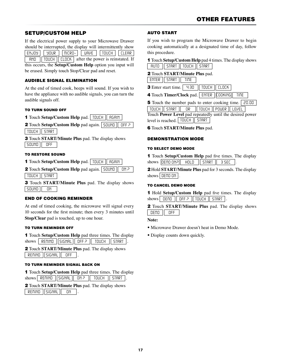 Other features | Sharp KB-6002L User Manual | Page 17 / 24