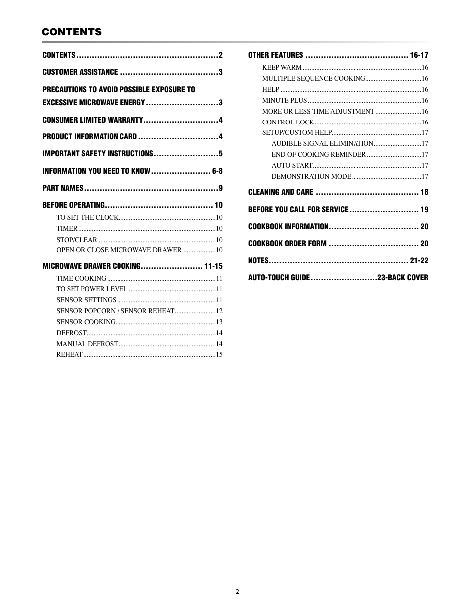 Sharp KB-6002L User Manual | Page 2 / 24