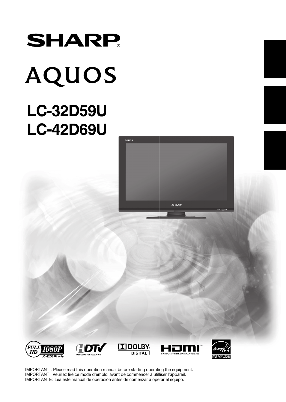 Sharp AQUOS LC-32D59U User Manual | 157 pages