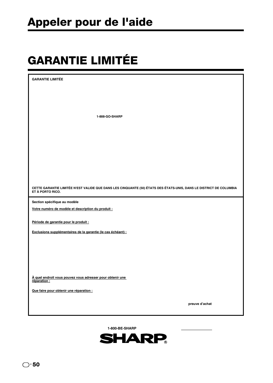 Qqfmfsqpvsefmbjef ("3"/5*&-*.*5, Sharp electronics corporation, Sharp corporation | Sharp AQUOS LC-32D59U User Manual | Page 102 / 157