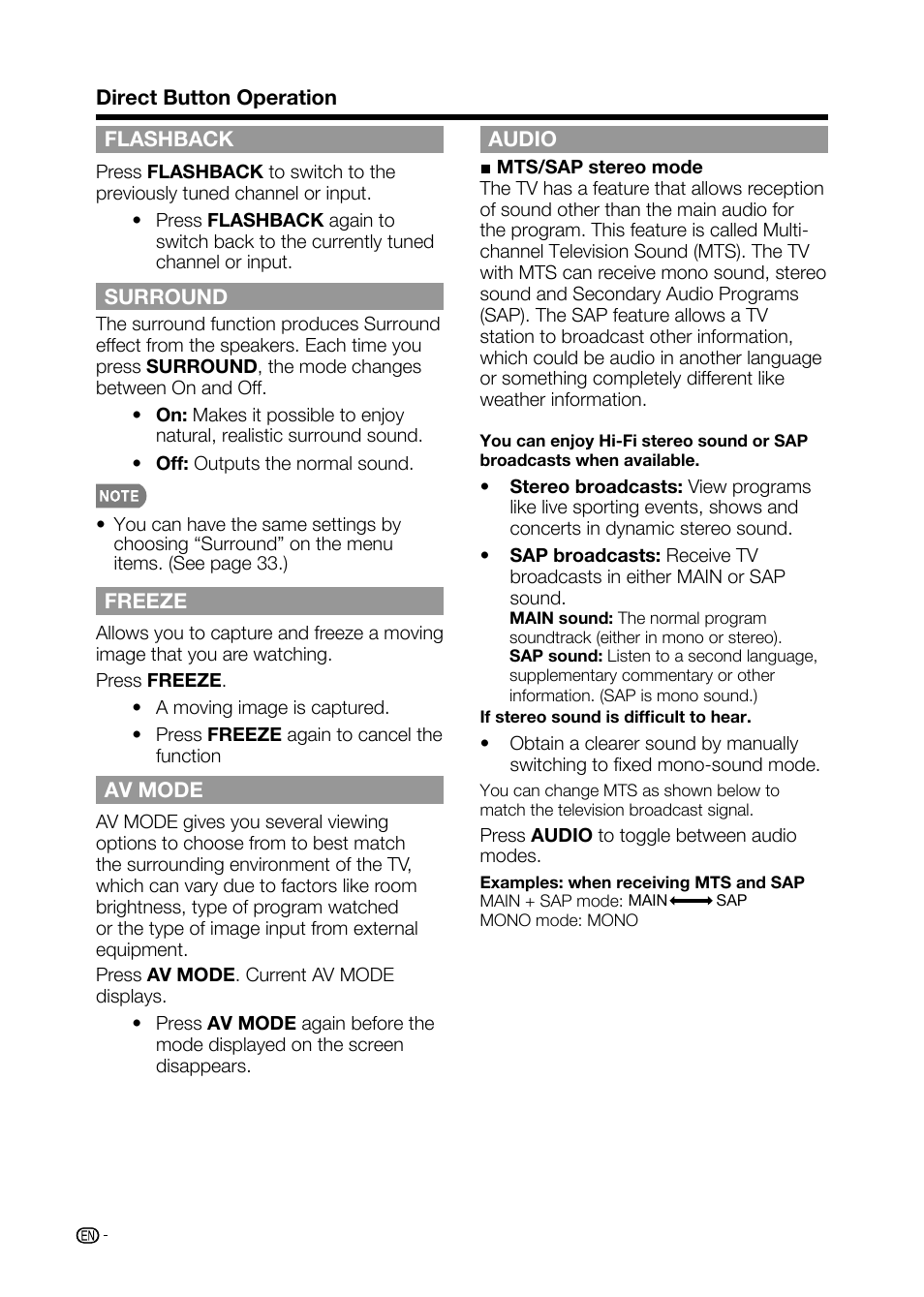Sharp AQUOS LC-32D59U User Manual | Page 28 / 157