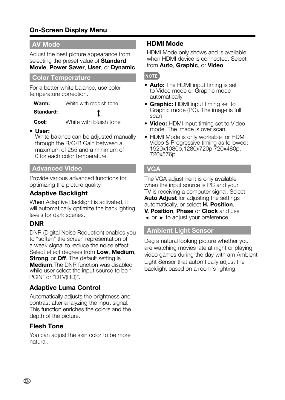 Sharp AQUOS LC-32D59U User Manual | Page 34 / 157