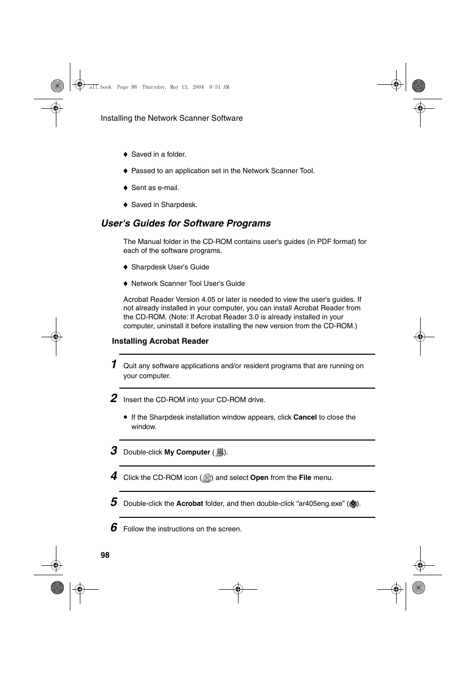 Sharp FODC525 User Manual | Page 100 / 248