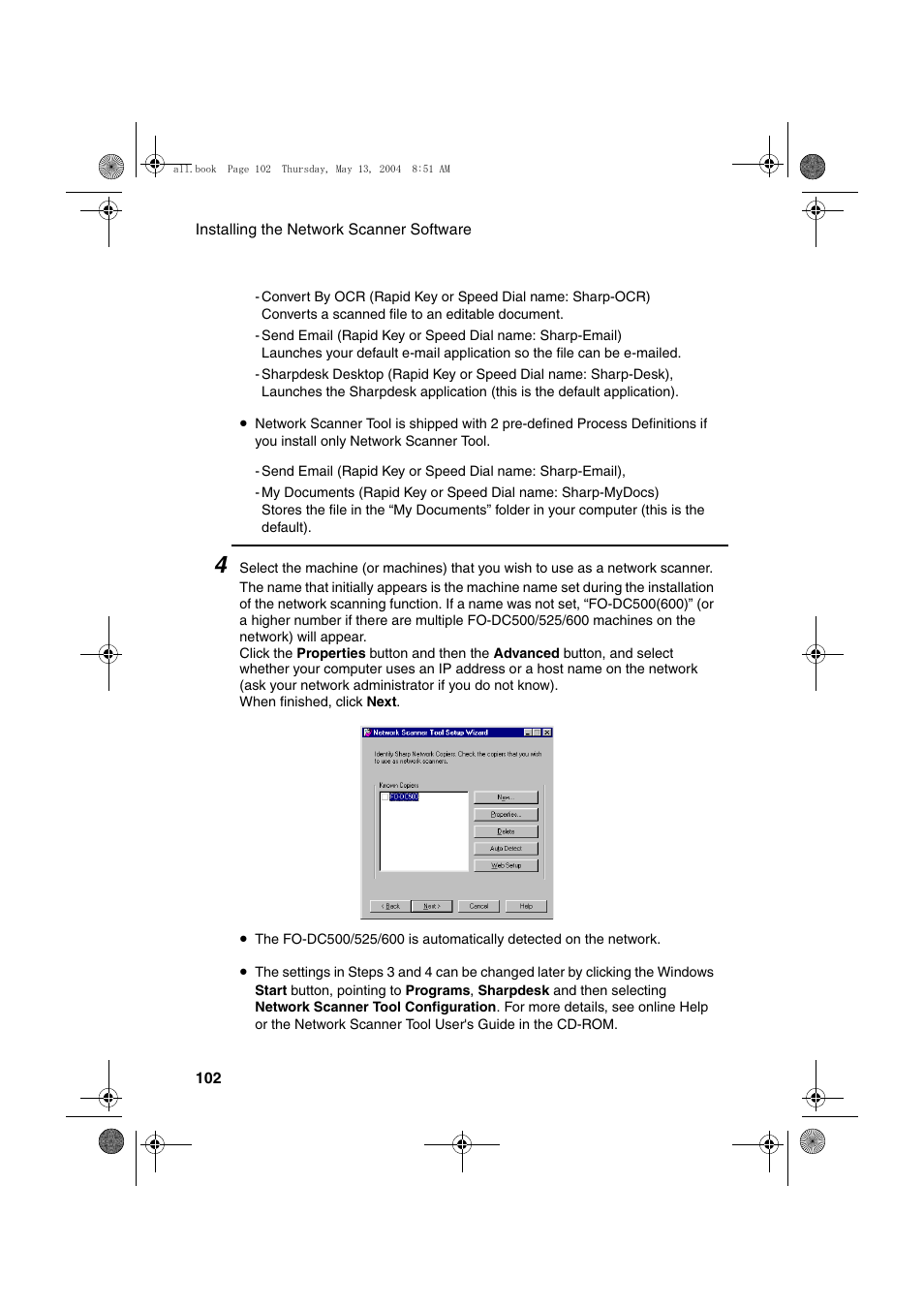 Sharp FODC525 User Manual | Page 104 / 248