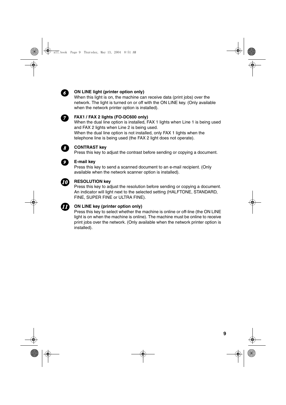 Sharp FODC525 User Manual | Page 11 / 248