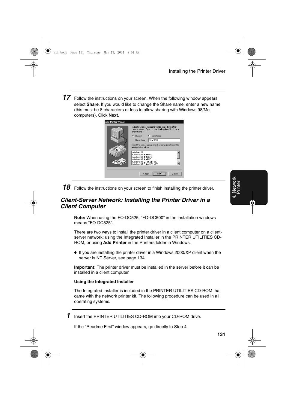 Sharp FODC525 User Manual | Page 133 / 248