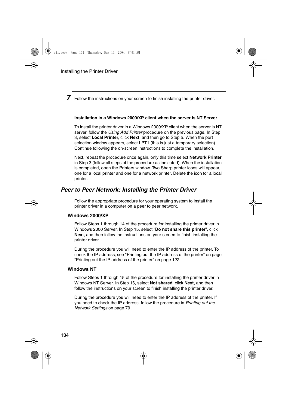 Sharp FODC525 User Manual | Page 136 / 248