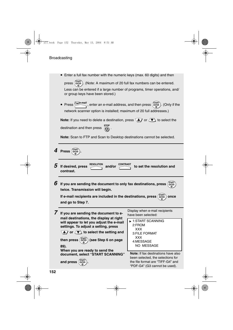 Sharp FODC525 User Manual | Page 154 / 248