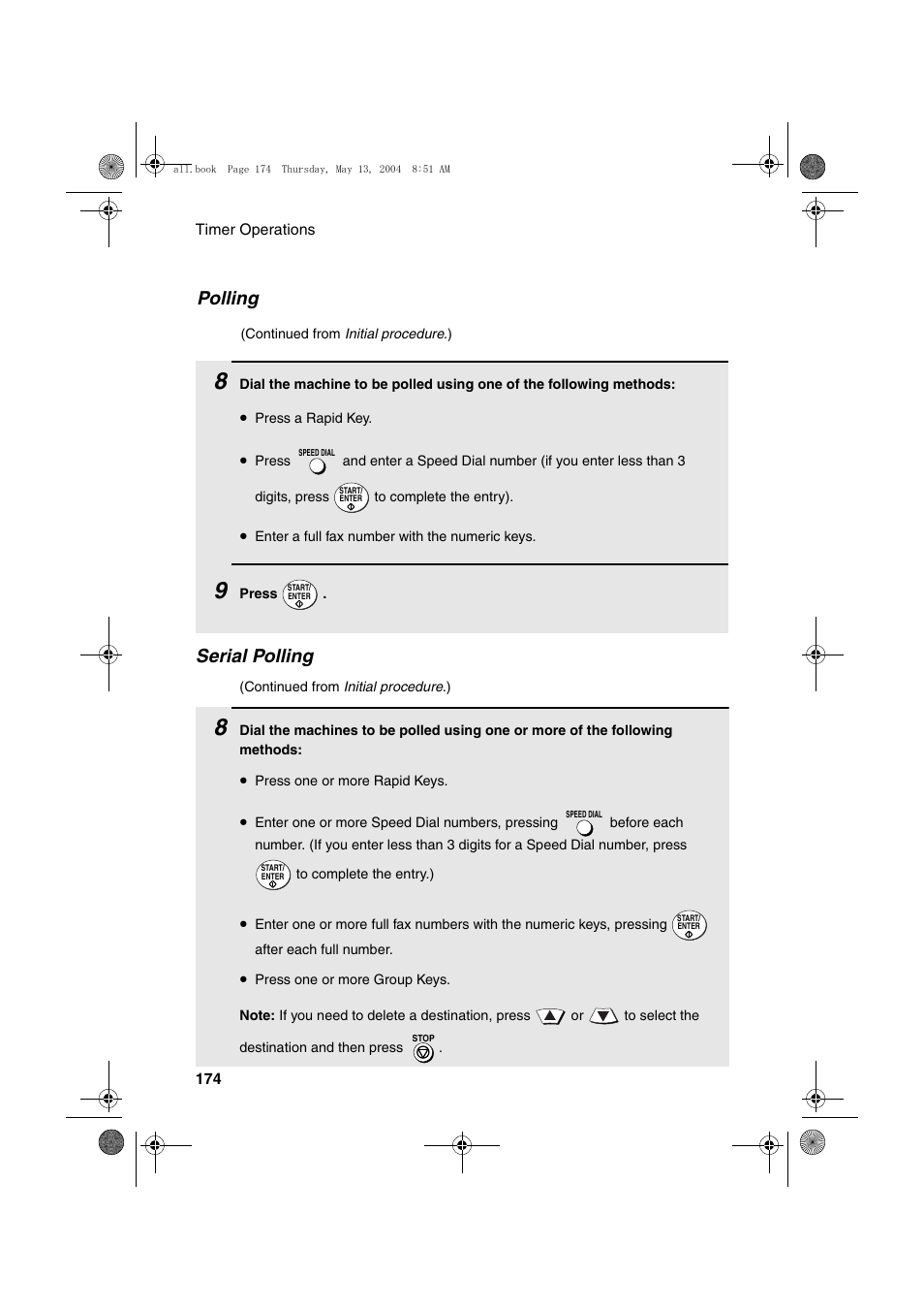 Polling, Serial polling | Sharp FODC525 User Manual | Page 176 / 248
