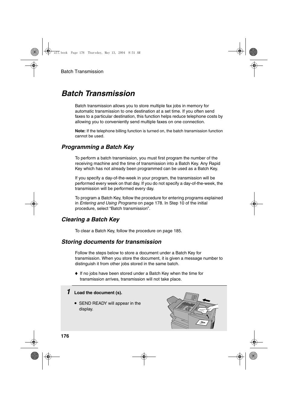 Batch transmission | Sharp FODC525 User Manual | Page 178 / 248