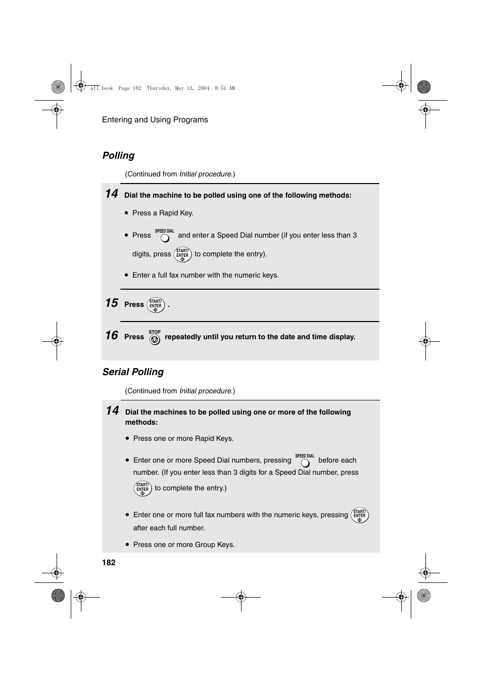 Serial polling, Polling | Sharp FODC525 User Manual | Page 184 / 248