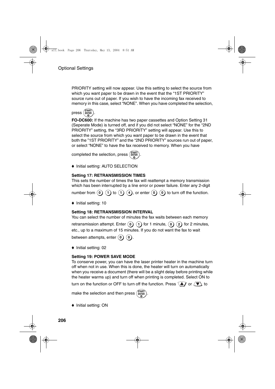 Sharp FODC525 User Manual | Page 208 / 248