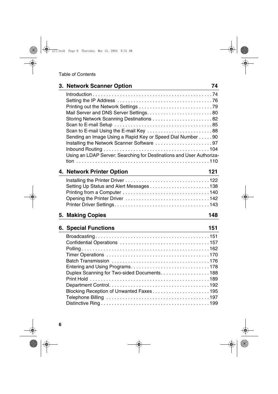 Sharp FODC525 User Manual | Page 8 / 248