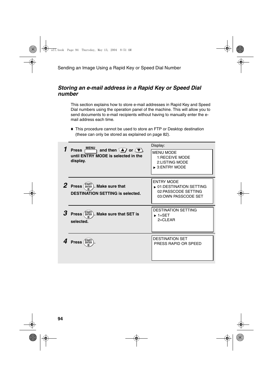 Sharp FODC525 User Manual | Page 96 / 248