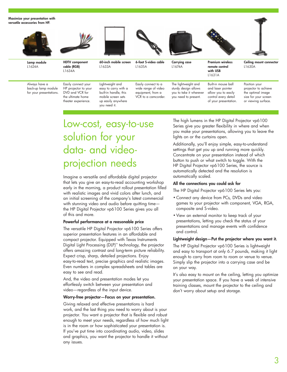 Sharp vp6100 User Manual | Page 3 / 4