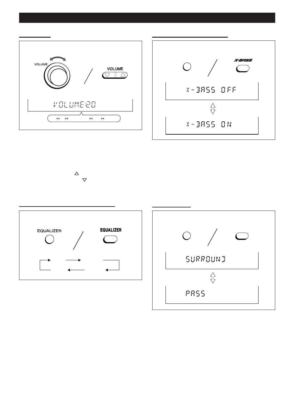 Sound control, Volume, Pre-programmed equalizer | Extra bass (x-bass), Surround | Sharp MD-M3H User Manual | Page 12 / 52